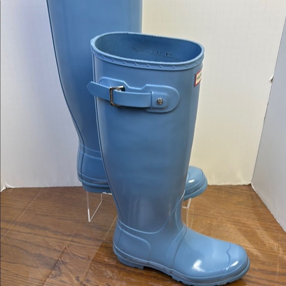 Hunter Sky Blue Tall Boots - Picture 1 of 7